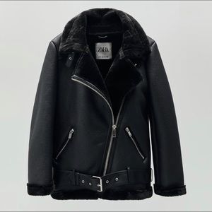 Zara Double Face Jacket Black